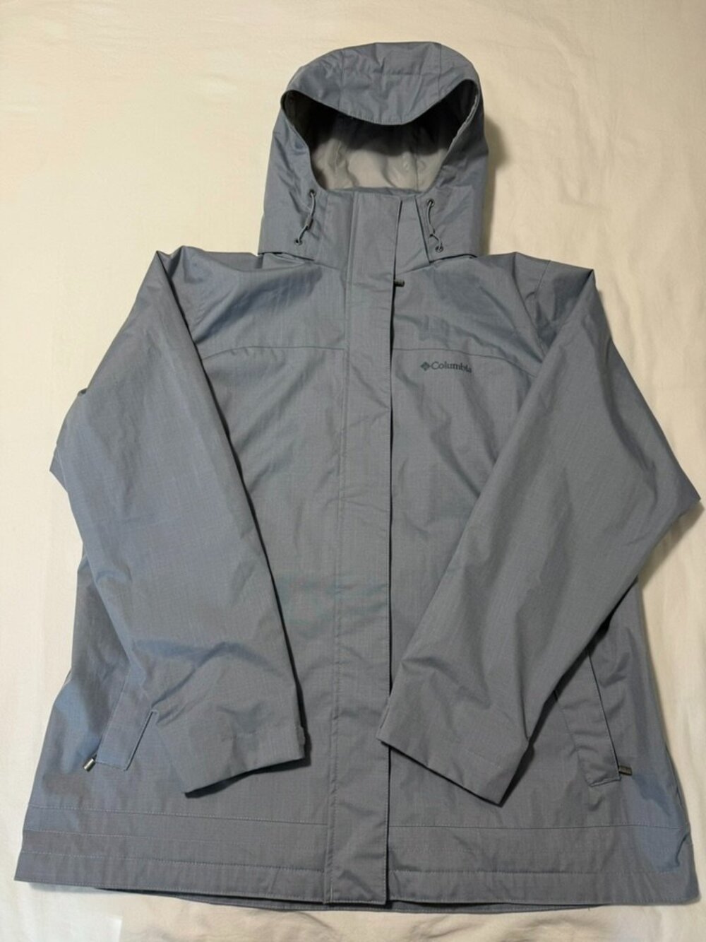 Columbia Women’s Oak Ridge Interchange Rain Shell Jacket Gray Plus Size 1X